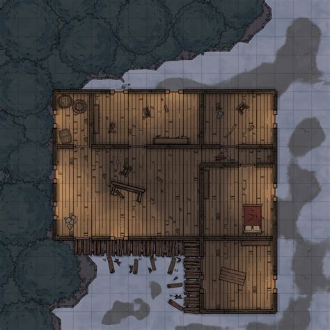 Icewind Dale Rime Of The Frostmaiden Black Cabin 18x18 Battlemaps