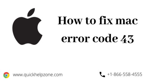 How To Fix Mac Error Code 43 8665584555 By Alex Merrin Medium