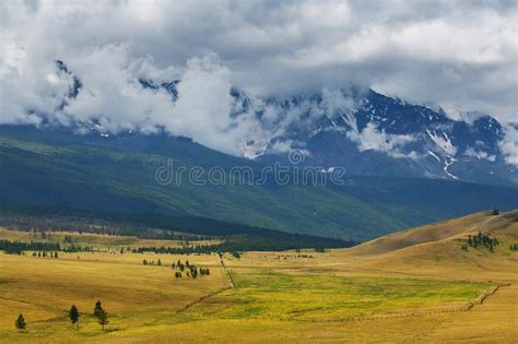 Scenic View Of The Snow Covered North Chuya Range In The Altai