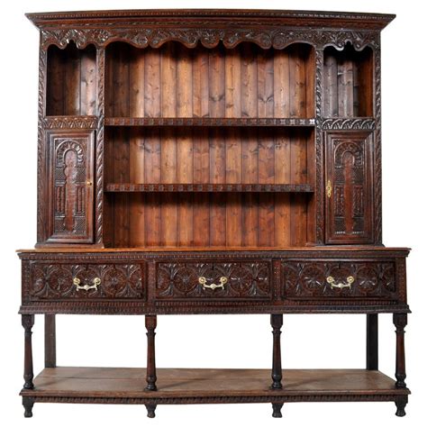 18th century welsh oak dresser. Antique Carved Oak Georgian Welsh Dresser / Cupboard ...
