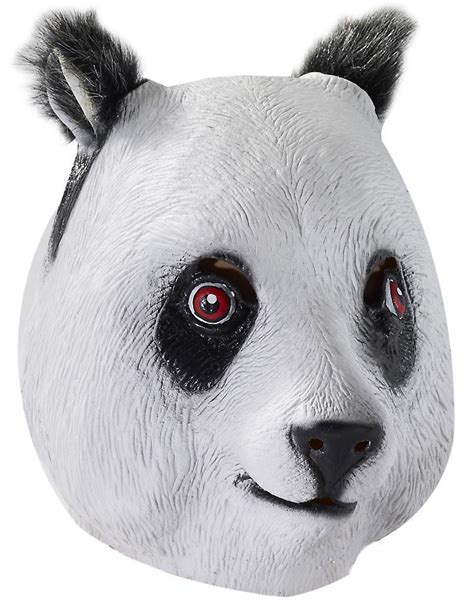Charming White Panda Bear Mask Adult Latex Costume Accessory Unisex One