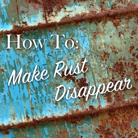 Just watch this video tutorial to see how to perform the disappearing card trick. How To: Make Rust Disappear | The Craftsman Blog