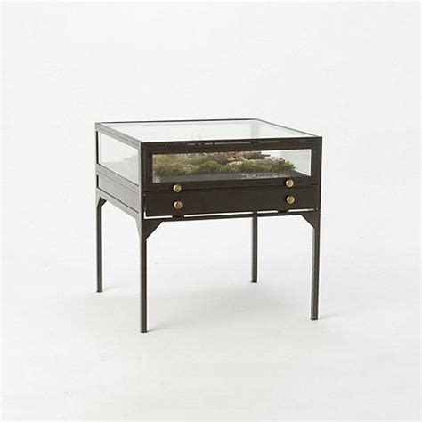 Best for lowlight houseplants and succulents, this sleek ck8860 features: Black Terrarium Curio End Table