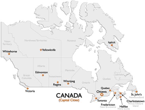 Canada Capital Map
