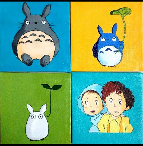 My Neighbour Totoro Mini Canvas Cute Canvas Paintings Totoro Mini