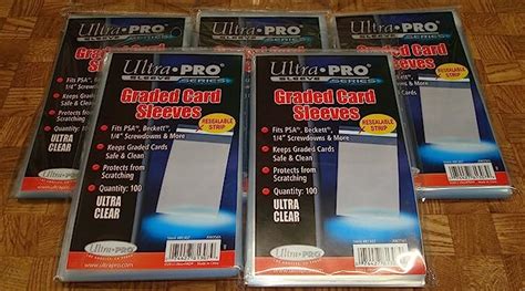 5 Ultra Pro Graded Card Sleeve Packs With Resealable Strip