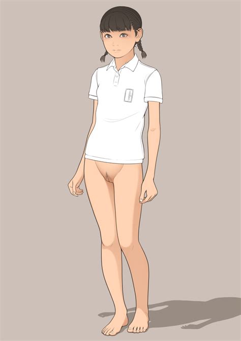 Shinchou Ni Kansuru Kousatsu Copyright Request 1girl Barefoot Blush Bottomless Cleft Of