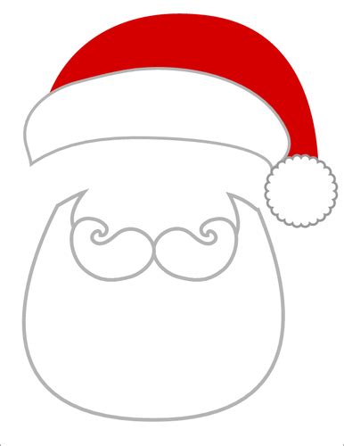 Christmas Photo Props Santa Beard And Hat Label