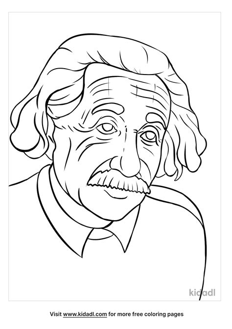 Free Albert Einstein Coloring Page Coloring Page Printables Kidadl