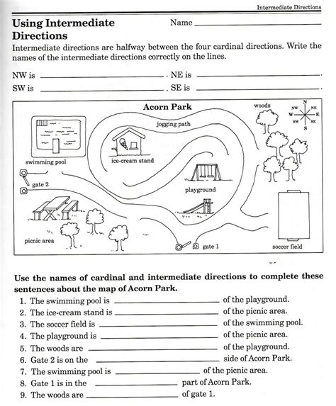 Free Map Skills Worksheets For 2nd Grade