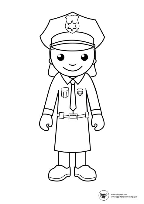 Police Woman Coloring Pages