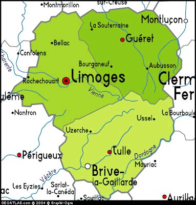 Limousin Geography Region Maps Map Of France Political Geography