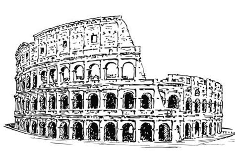 El coliseo de roma contaba originalmente con. El Coliseo Romano Para Colorear