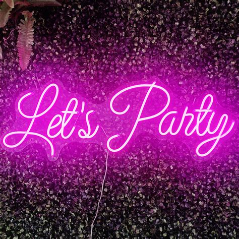 Buy Lets Party Led Neon Light Sign For Wall Decor Large Lights Signs For Wedding Engagement