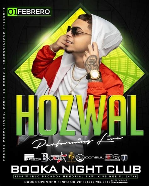 hozwal en booka | Tickeri - concert tickets, latin tickets, latino tickets, events, music and more