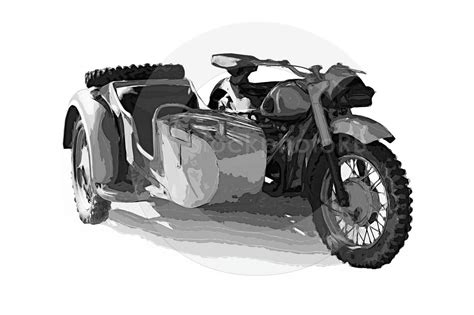 Колонна велосипедистов и мотоциклы bmw r75. BMW 1942 R75 German motorcycle sidecar