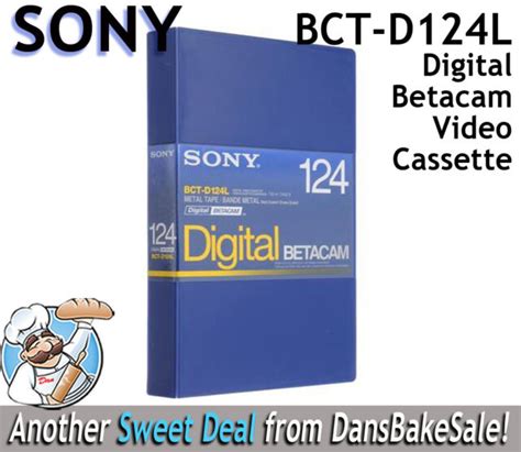 Sony Bct D124l 124 Minute Digital Betacam Video Cassette In Album Case