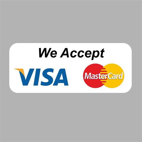 We Accept Visa Mastercard Logo