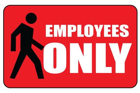 Printable Employees Only Sign Red Get Free Download Now | Printable ...
