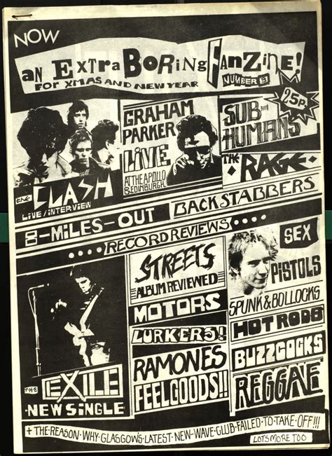 Fanzine Research This Is A Classic Punk Styled Fanzine And This Style Appeals To Me So I Will