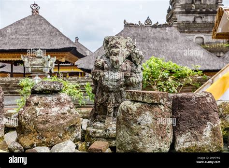 Remains Of Ancient Statues At Balinese Hindu Temple Pura Penataran