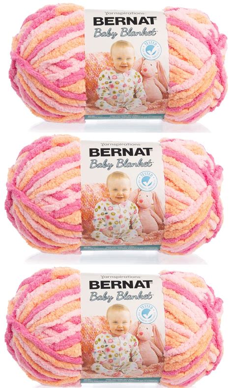 Bernat Baby Blanket Yarn 3 Pack Peachy 161103 3510 Global Fashion