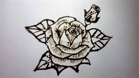 How To Draw Rose Flower Henna Mehndi Designtutorial For Beginners