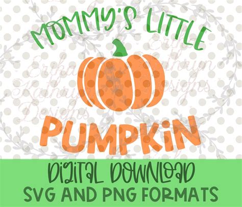 Mommys Little Pumpkin Svg Fun Design For Babies And Etsy