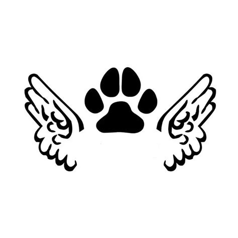 Dog Paw Angel Wings Svg