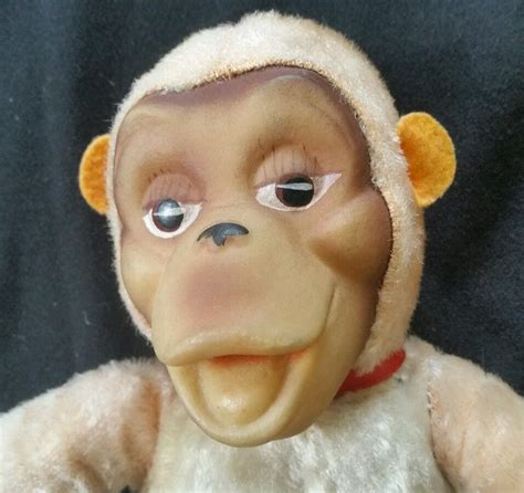 Vintage Rubber Face Monkey Straw Stuffed Chimp Mid Century Sutton