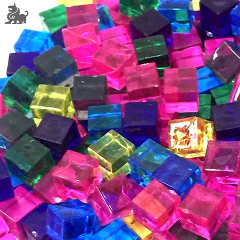 Colorful Clear Plastic Cubes Board Game Pieces Buy Indoor Board Games