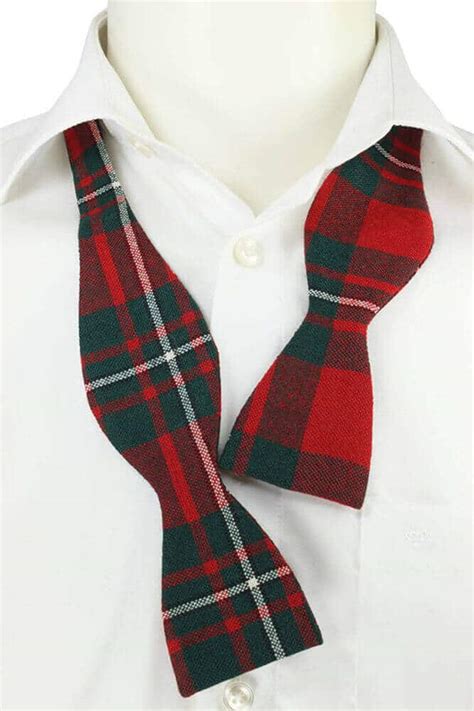 Traditional Self Tie Tartan Bow Ties Spring Weight Wool