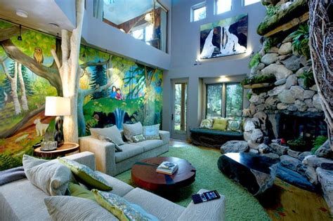 Natural earthy living room ideas. Jungle Themed Living Room Adorning House with Natural ...