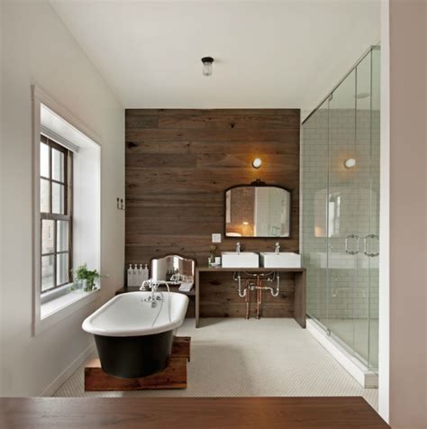 You can install tile on bathroom walls to enhance the aesthetics of your bathroom. 15 Classy Bathroom Designs With Reclaimed Wood