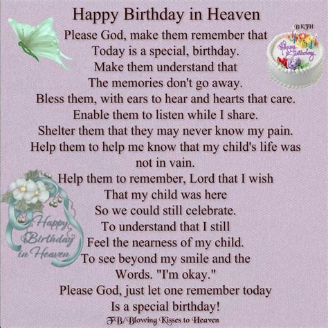 Some people think this must be only a sad place. Pin by Dawn Kidd Boyd on Grief | Happy birthday in heaven ...