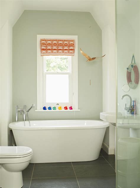 The Lovely Backdrop Of Farrow And Balls Light Blue Grounds This Bathroom