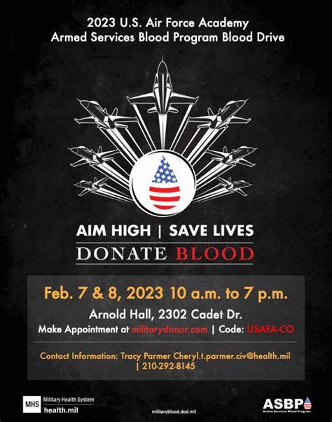 Armed Services Blood Program Blood Drive United States Air Force Academy