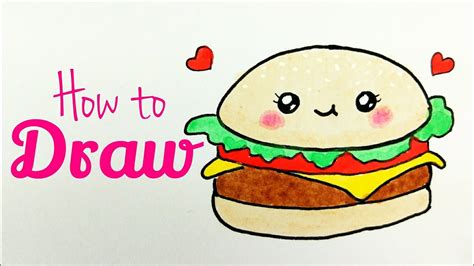 How To Draw Burger Hamburger Drawing Tutorial For Beginner Step By