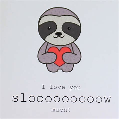Sloth Love Card By Miss Shelly Designs