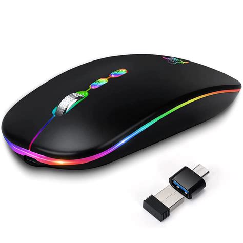 buy hotlife led wireless mouse slim rechargeable silent portable usb optical 2 4g wireless