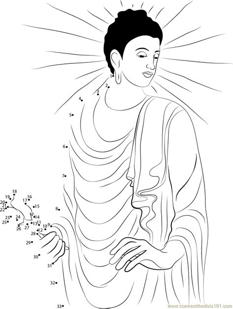 Happy Buddha Purnima Dot To Dot Printable Worksheet Connect The Dots