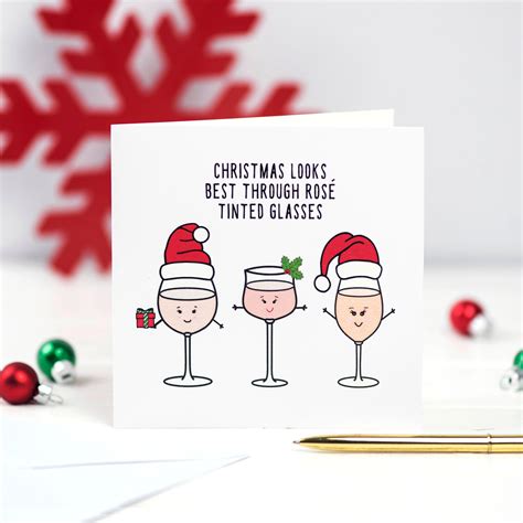 Funny Wine Christmas Card Funny Holiday Card Funny Christmas Etsy Uk