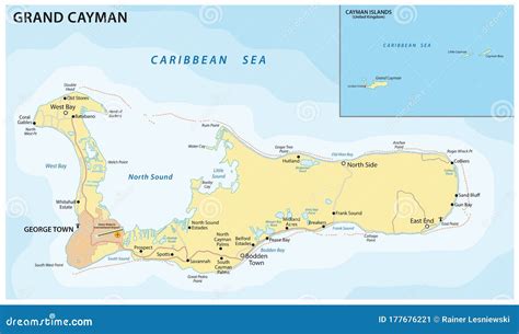 Grand Cayman Map Vector Illustration 197291772