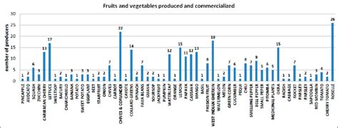 Leading Fruits And Vegetables Produced And Commercialized By The