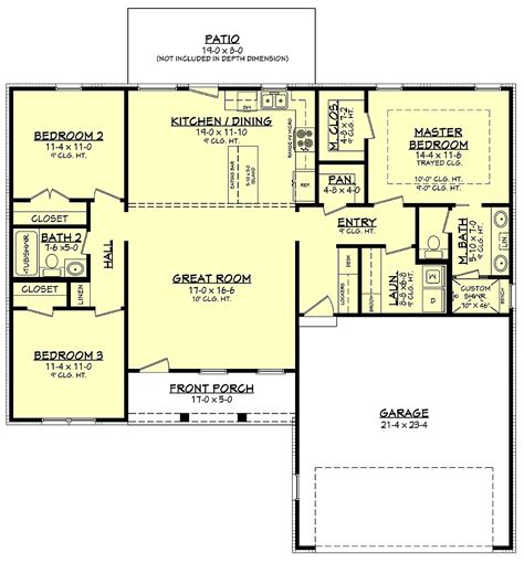 Floor Plans For 3 Bedroom 2 Bathroom House