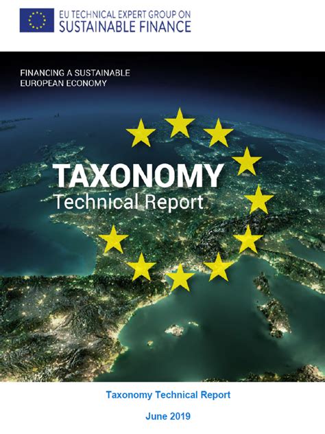 Eu Sustainable Finance Taxonomy Technical Report Ecologic Institute