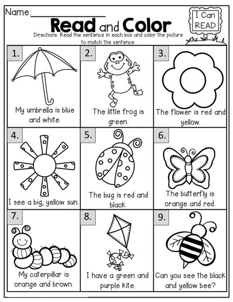 Free Printable Worksheets For 5 Year Olds Kindergarten Reading