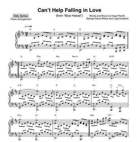 Can T Help Falling In Love YouTube Cant Help Falling In Love Falling In Love Elvis Piano Cover