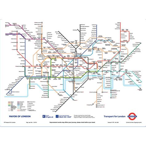 1wall London Subway Map Wallpaper Mural London Map London Tube Map