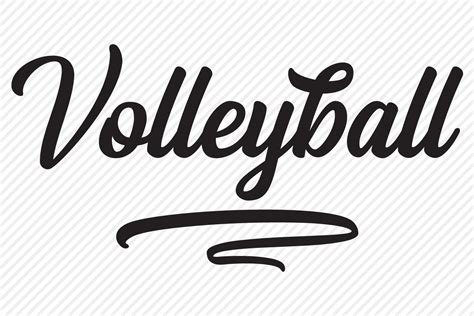 Volleyball Name Svg